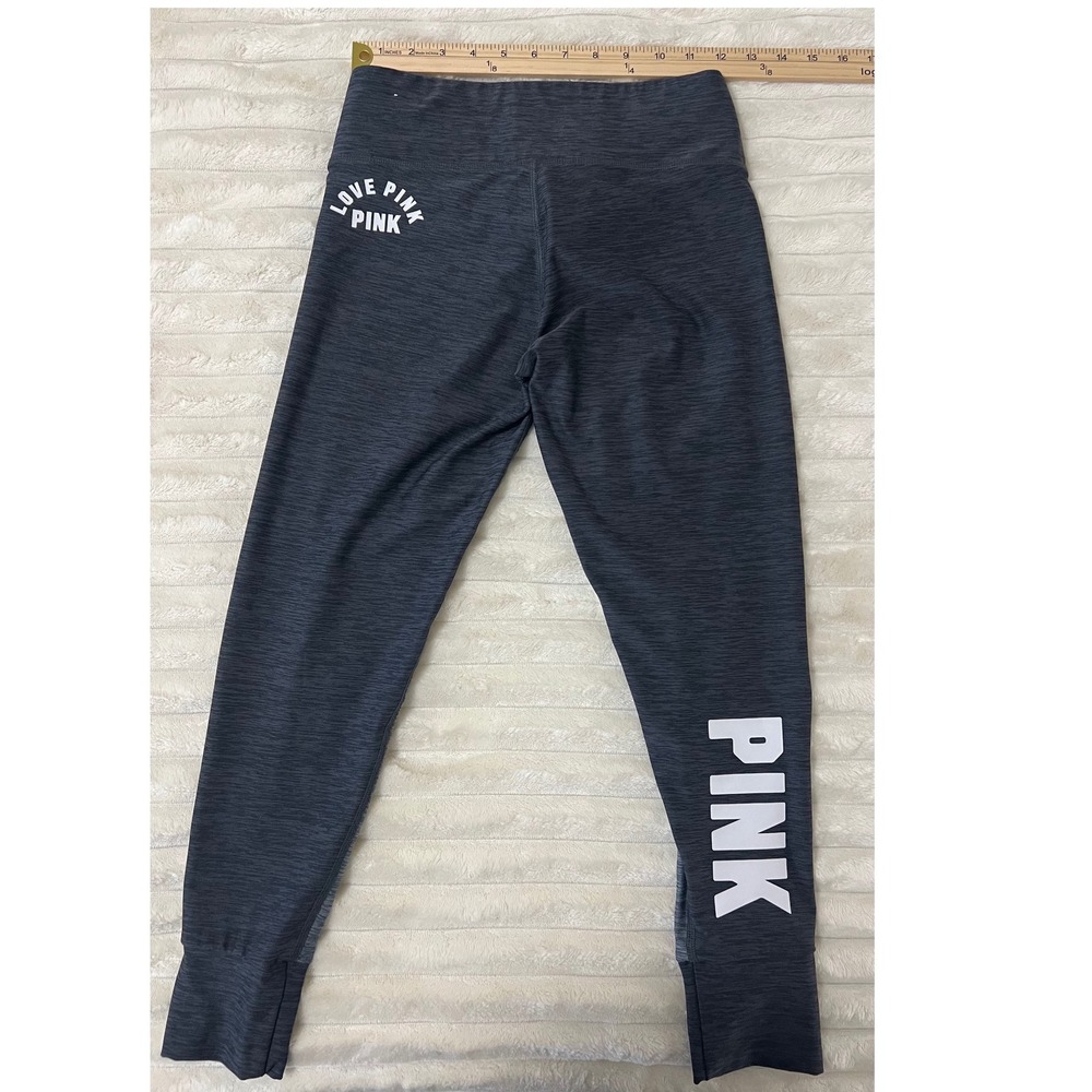 PINK Victoria's Secret Ultimate Leggings Women's Dark Gray Logo‎ Athletic - Picture 5 of 6